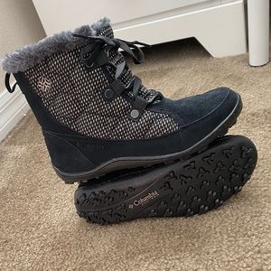 Columbia Omni Grip Black and Gray Snow Boot sz 7